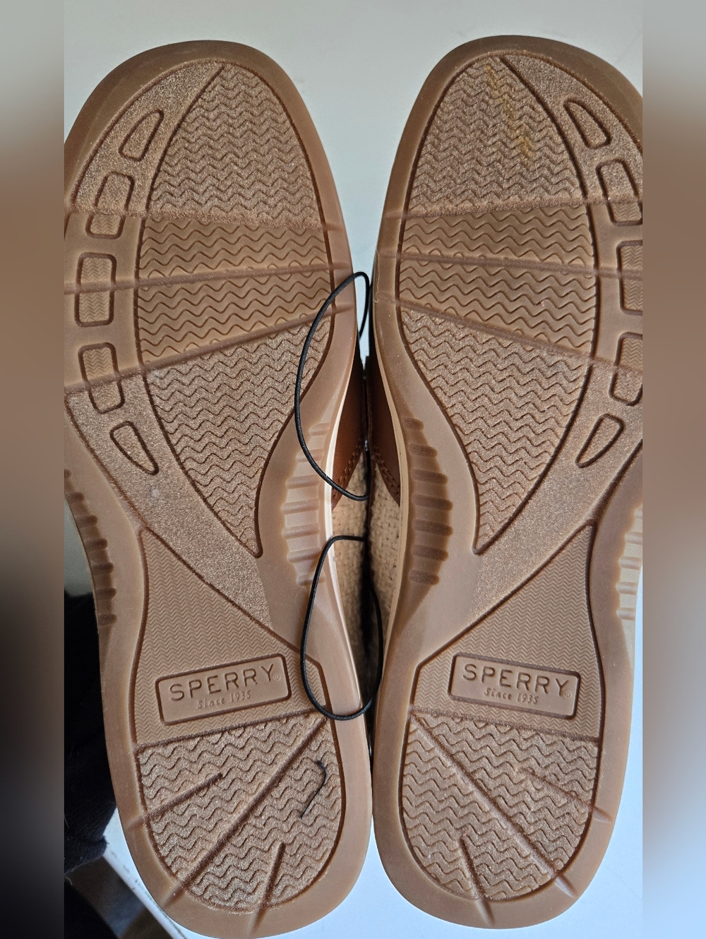 Sperry Halefish Boat Shoes Womens 6 Linen Leather Brown Nautical Comfort Casual - Picture 9 of 10